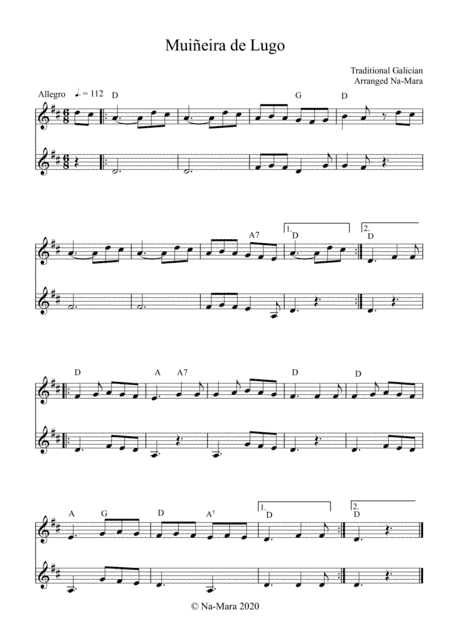 Muiñeira de Lugo - Arranged by Na-Mara (arr. Na-Mara)