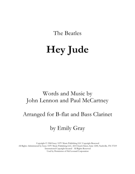 Hey Jude (arr. Emily Gray)