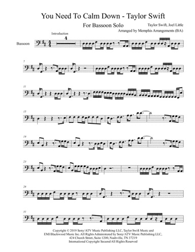 You Need To Calm Down (arr. Memphis Arrangements (BA))