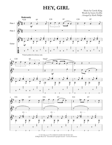 Hey, Girl - Score Only (arr. Mark Phillips)