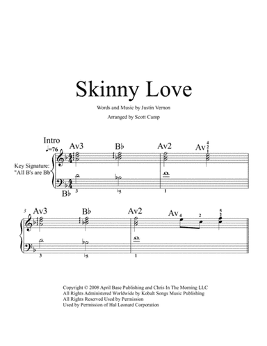 Skinny Love (arr. Scott Camp)