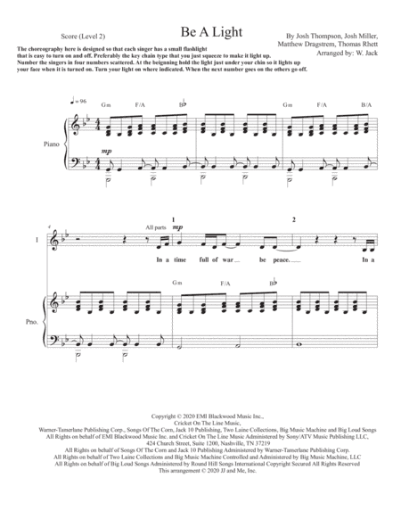 Be A Light (arr. W. Jack)