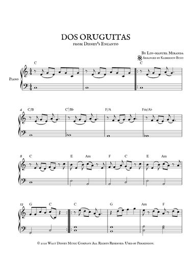 Dos Oruguitas (arr. Kleberson Buzo)
