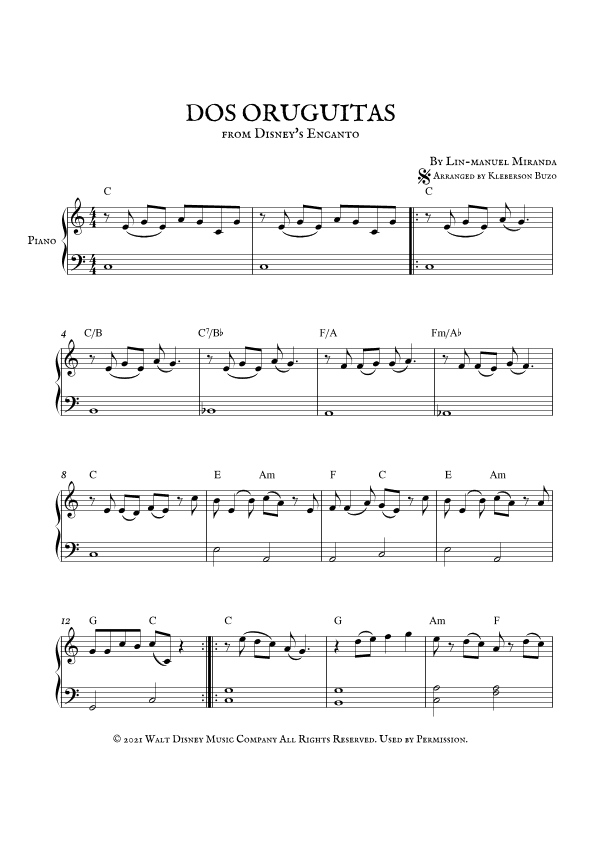 Dos Oruguitas (arr. Kleberson Buzo)