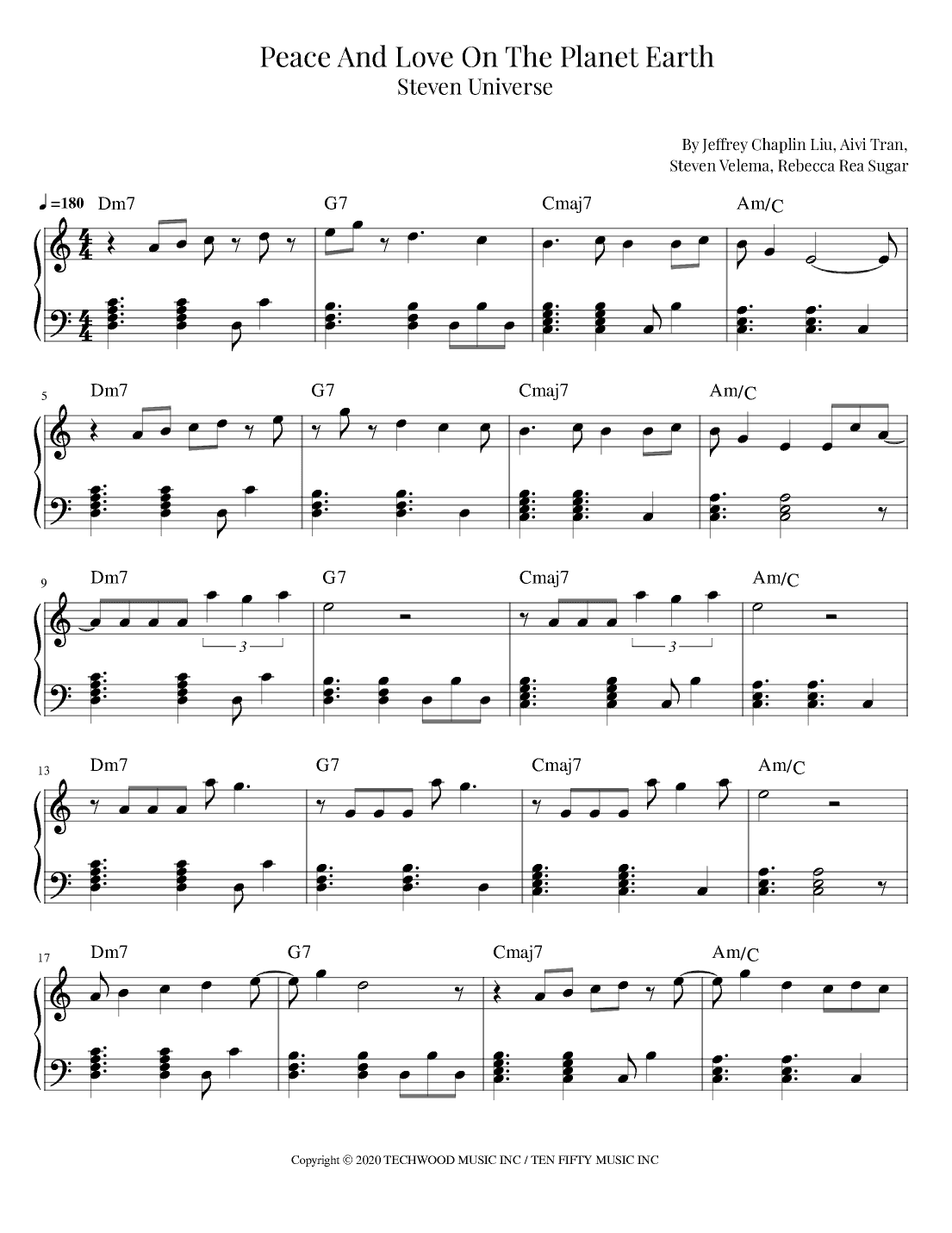 Peace And Love On The Planet Earth (arr. Roger da Luz)