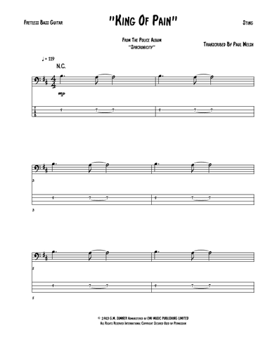 King Of Pain (arr. P Welsh)