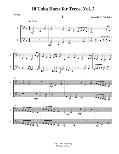10 Tuba Duets for Teens, Vol. 2