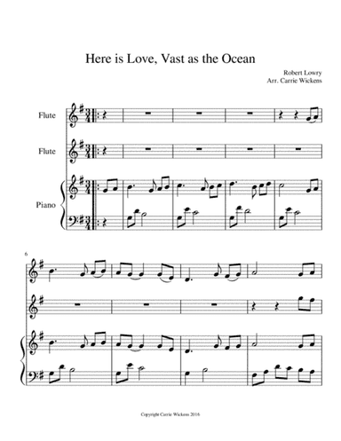 Here is Love, Vast as the Ocean (arr. Carrie Wickens)