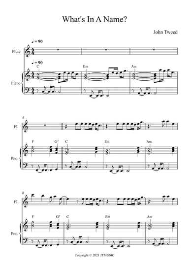 What's In A Name - Flute and Piano