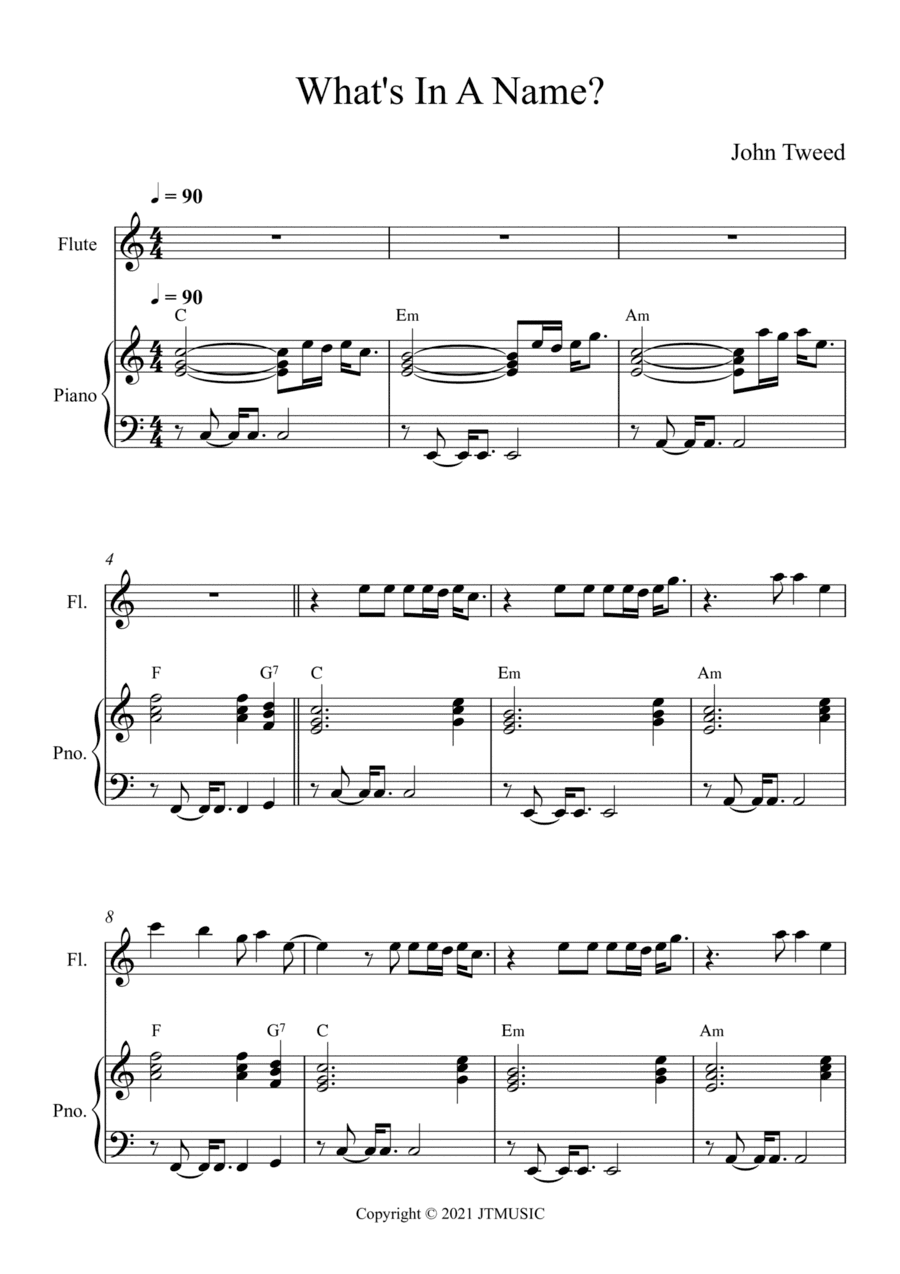 What's In A Name - Flute and Piano