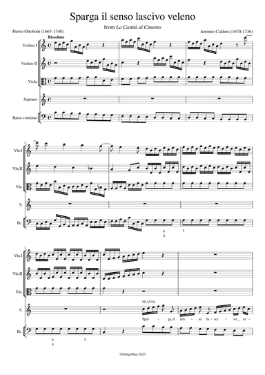 Sparga il senso lascivo veleno (arr. Early Music Scores)