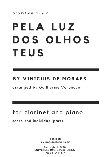Pela Luz Dos Olhos Teus (arr. Guilherme Veroneze)