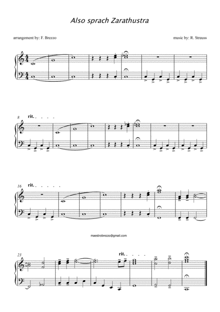 Also sprach Zarathustra (arr. F. Brezzo)