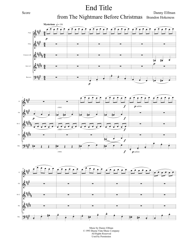 End Title (arr. Brandon Hokeness)