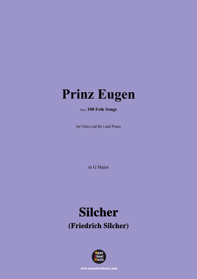 Silcher-Prinz Eugen,for Voice(ad lib.) and Piano (arr. OSM Press)