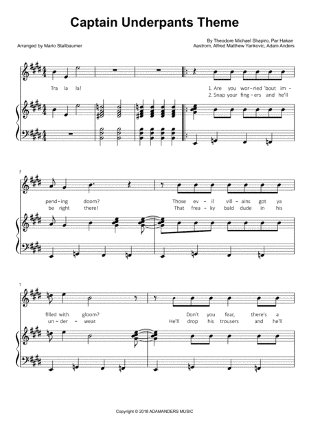 Captain Underpants Theme (arr. Mario Stallbaumer)