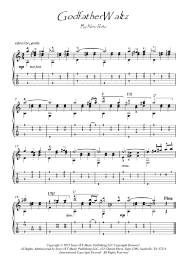 The Godfather Waltz (arr. PianoSheetNow)