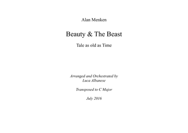 Beauty And The Beast (arr. Luca Albanese)