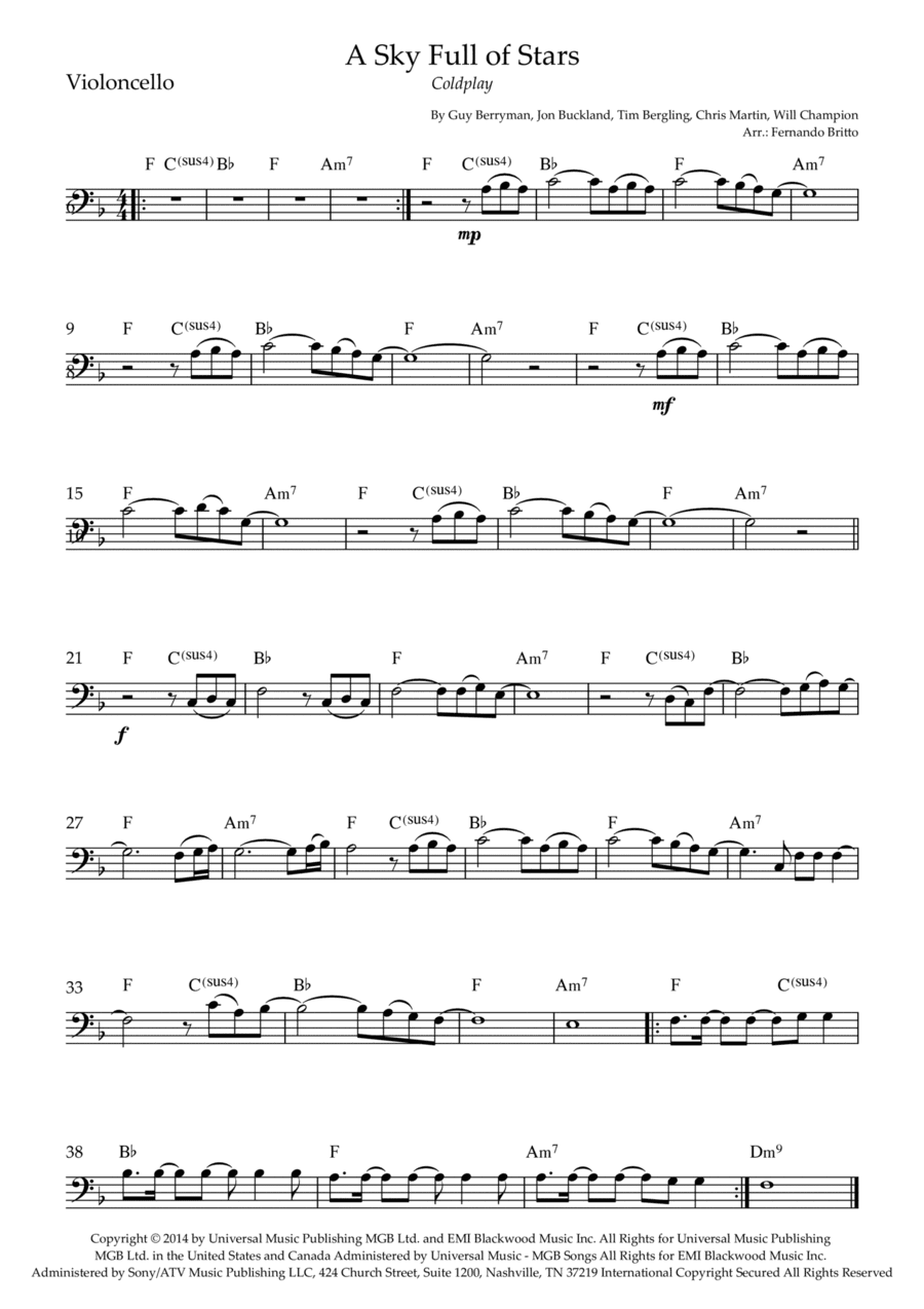 A Sky Full Of Stars (arr. Fernando Britto)
