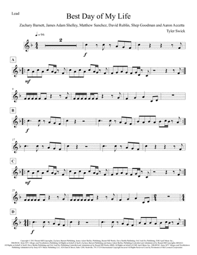 Best Day Of My Life (arr. Tyler Swick)