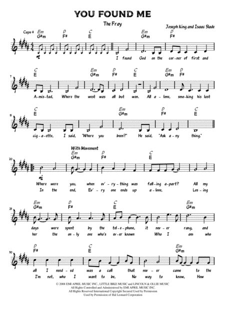 You Found Me (arr. Ben Clapton)