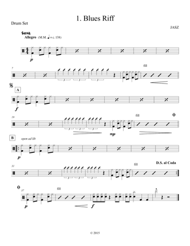 Blues Riff - Drums