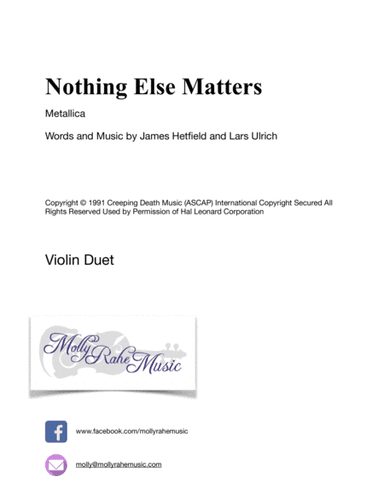 Nothing Else Matters (arr. Arr. Molly Rahe)
