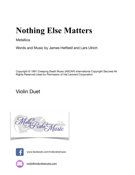 Nothing Else Matters (arr. Arr. Molly Rahe)