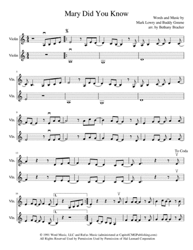 Mary, Did You Know? (arr. Bethany Bracker)