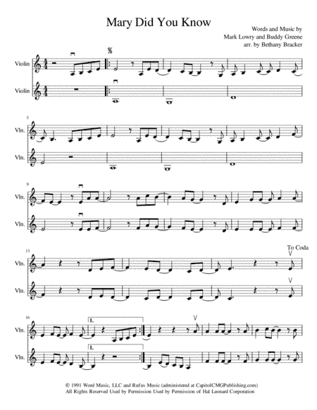 Mary, Did You Know? (arr. Bethany Bracker)