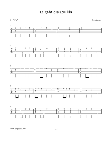 Es geht die Lou lila (arr. Bettina Schipp)