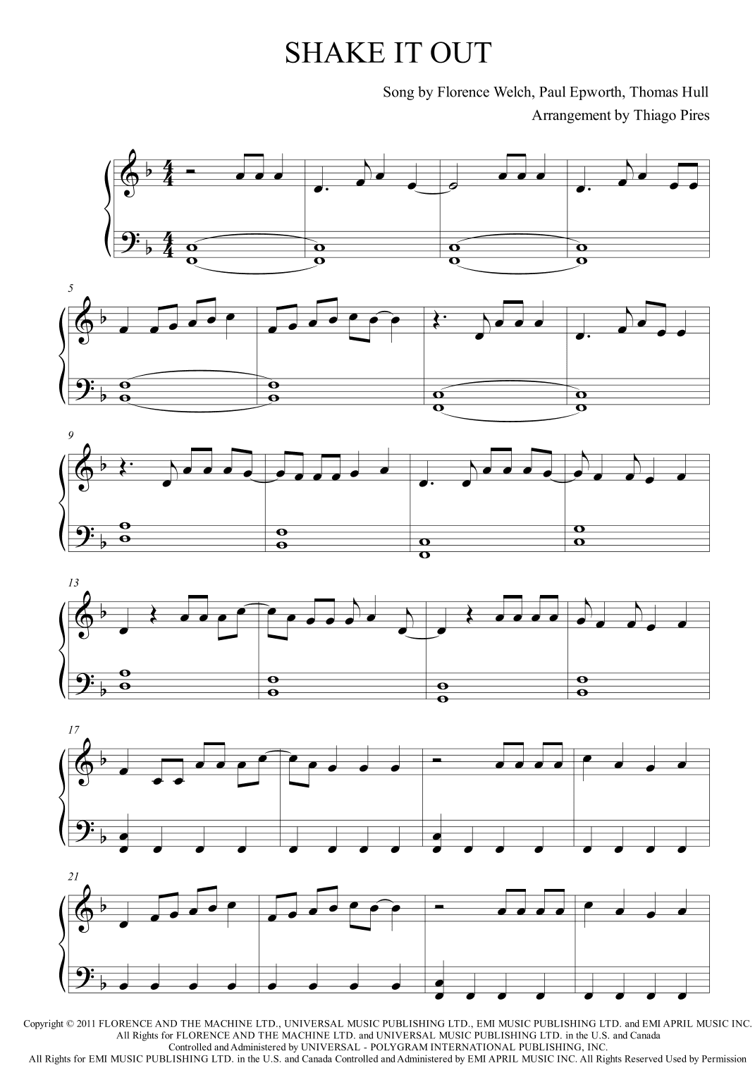 Shake It Out (arr. Thiago Pires)