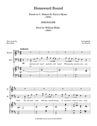 Homeward Bound (arr. Jan Powell)