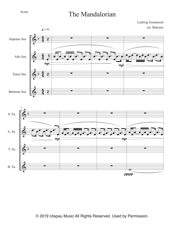 The Mandalorian (arr. Anthony Balester)
