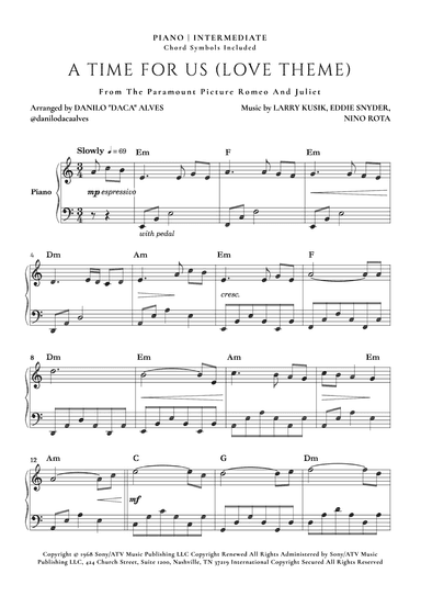 A Time For Us (love Theme) (arr. Danilo "Daca" Alves)