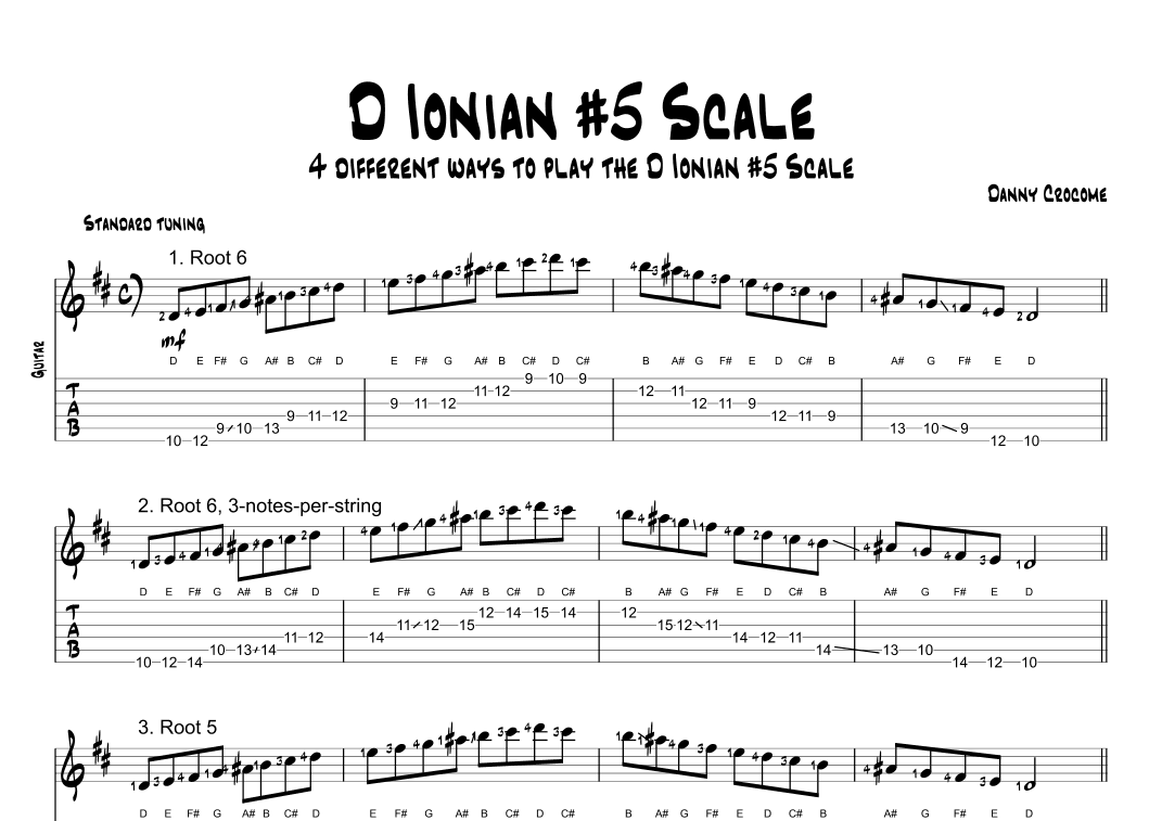 D Ionian #5 Scale (4 Ways to Play)