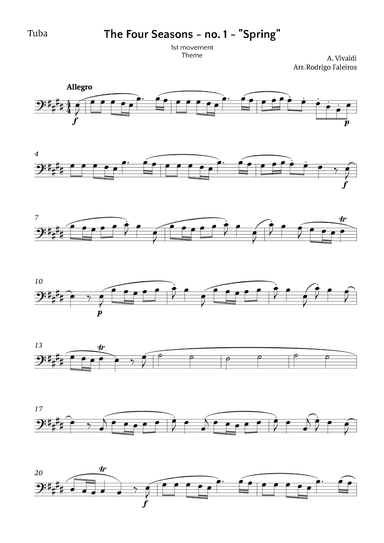The Four Seasons - Spring (arr. Rodrigo Faleiros)