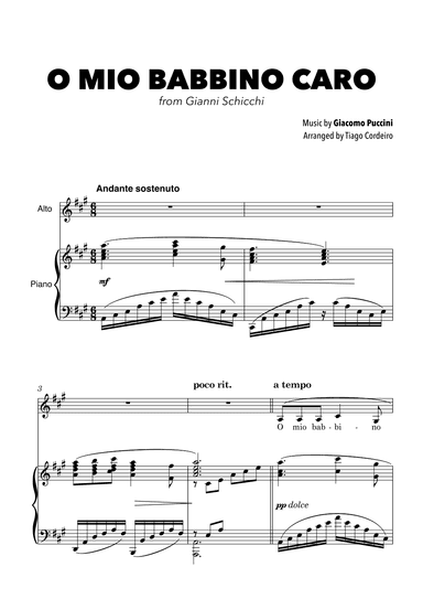O Mio Babbino Caro (arr. Tiago Cordeiro)