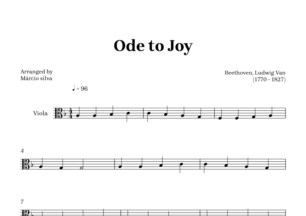 Ode to Joy (arr. Márcio Silva)