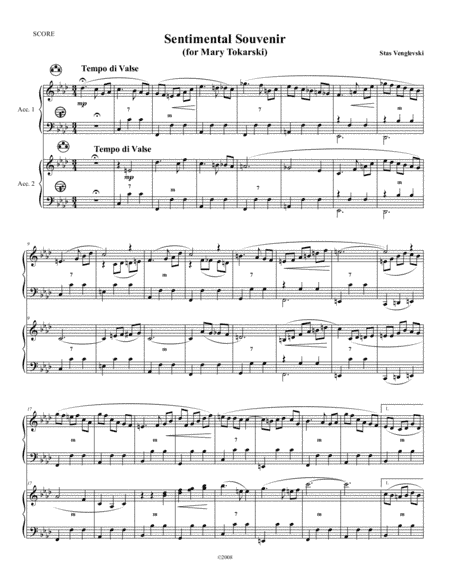 Sentimental Souvenir for Two Accordions