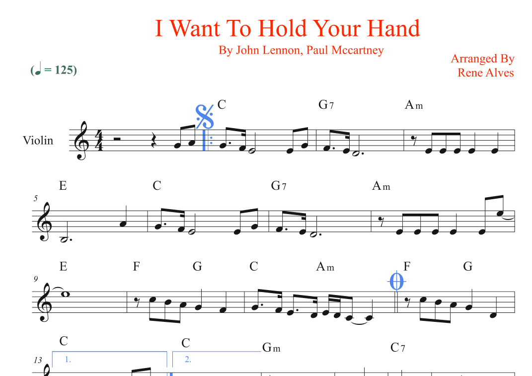 I Want To Hold Your Hand (arr. Rene Alves)