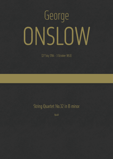Onslow - String Quartet No.32 in B minor, Op.63 (arr. J.G. Cucó Barber)