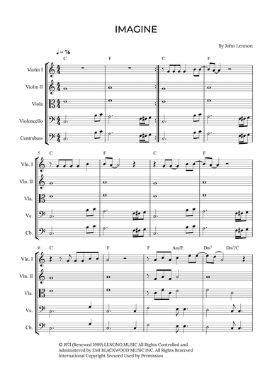 Imagine (arr. Alex Nunes Rodrigues)