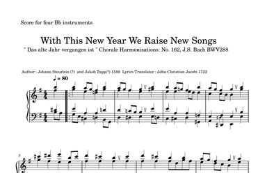 With This New Year We Raise New Songs - Score Only (arr. Katsumi WF)
