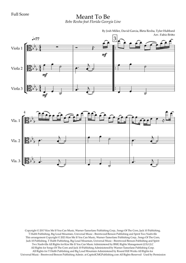 Meant To Be (arr. Fabio Britto)