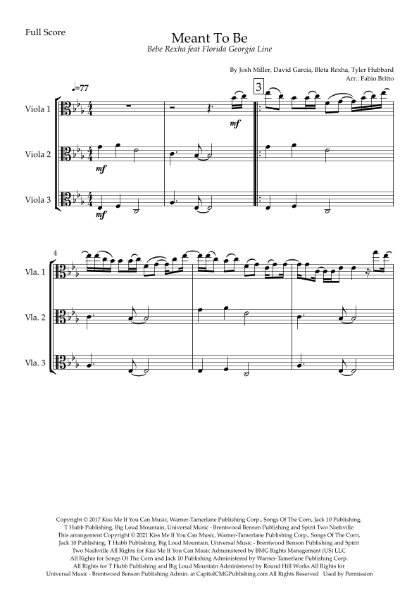 Meant To Be (arr. Fabio Britto)