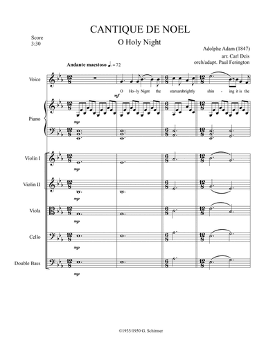 "O Holy Night"  in Eb (arr. Paul Ferington)