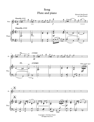 Song (arr. Jane Frasier)