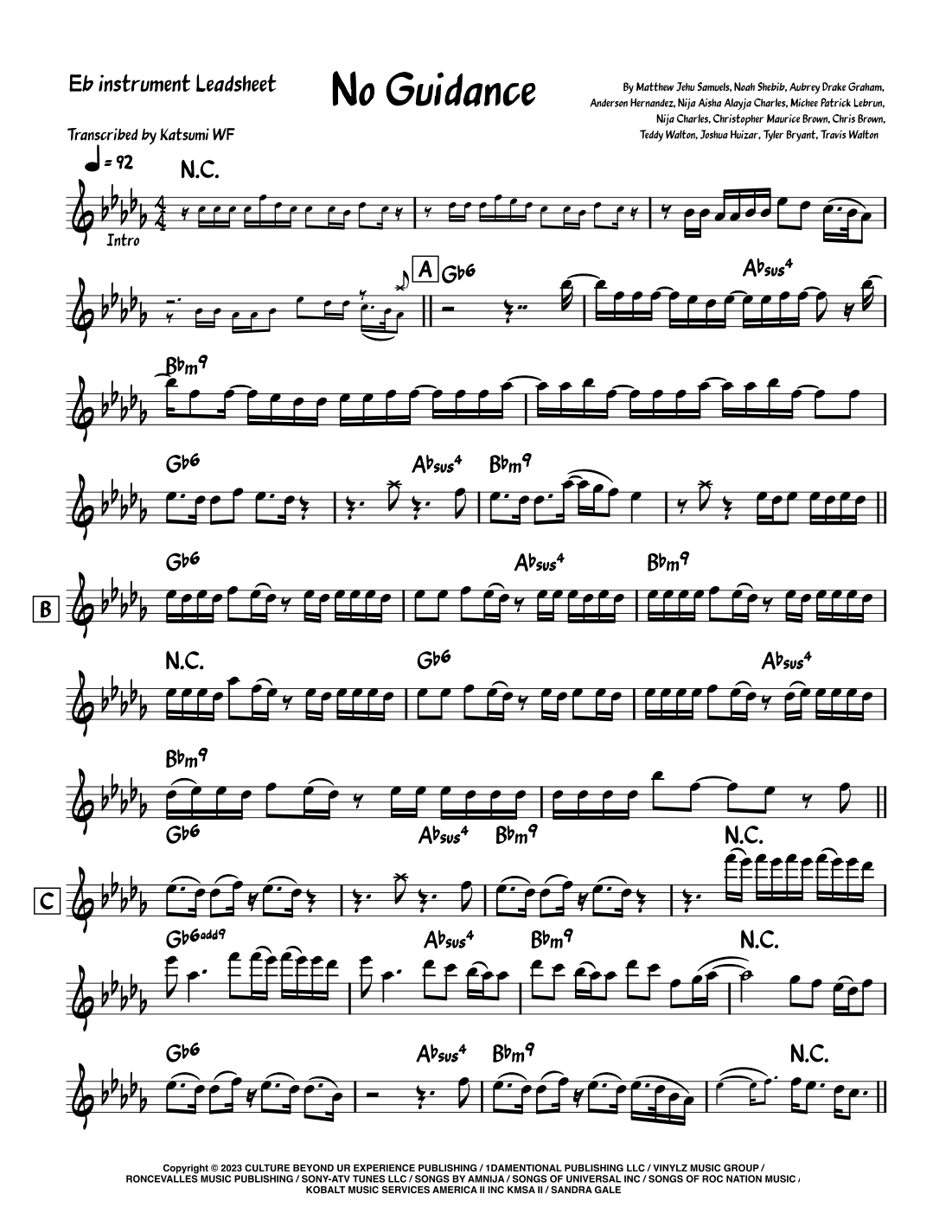 No Guidance (arr. Katsumi WF)