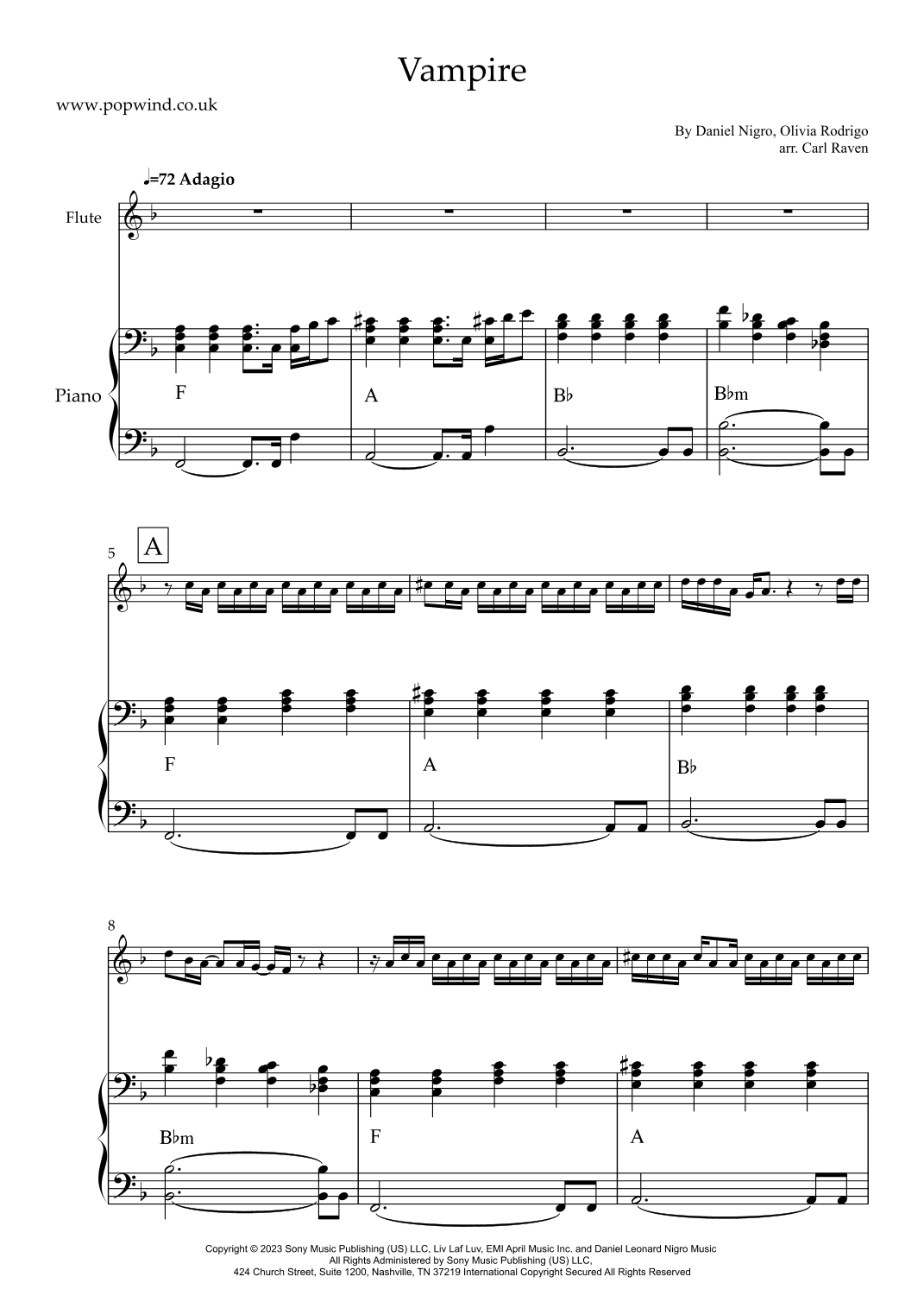 Vampire (arr. Carl Raven)